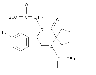 tert-butyl 8-(3,5-difluorophenyl)-9-(2-ethoxy-2-oxoethyl)-10-oxo-6,9-diazaspiro[4.5]decane-6-carboxylate